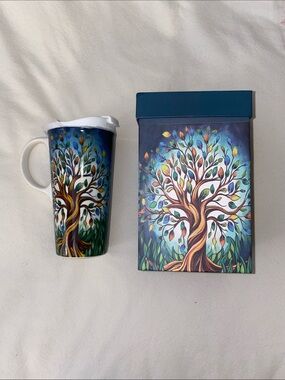 Tree of Life Ceramic Travel Mug